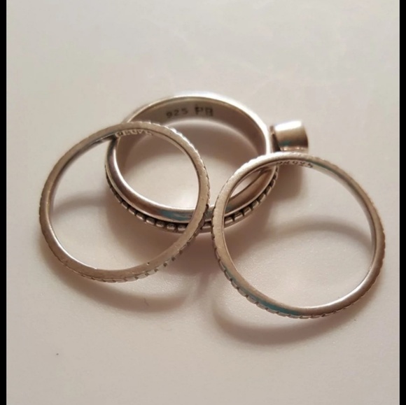 Silver Stackable Rings - Picture 2 of 4